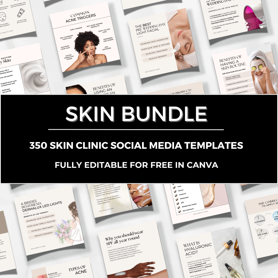 Skin Clinic- Over 350 Social Media Templates