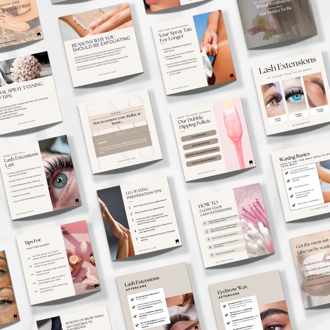 Beauty Salon- Over 350 Social Media Templates