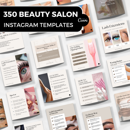 Beauty Salon- Over 350 Social Media Templates